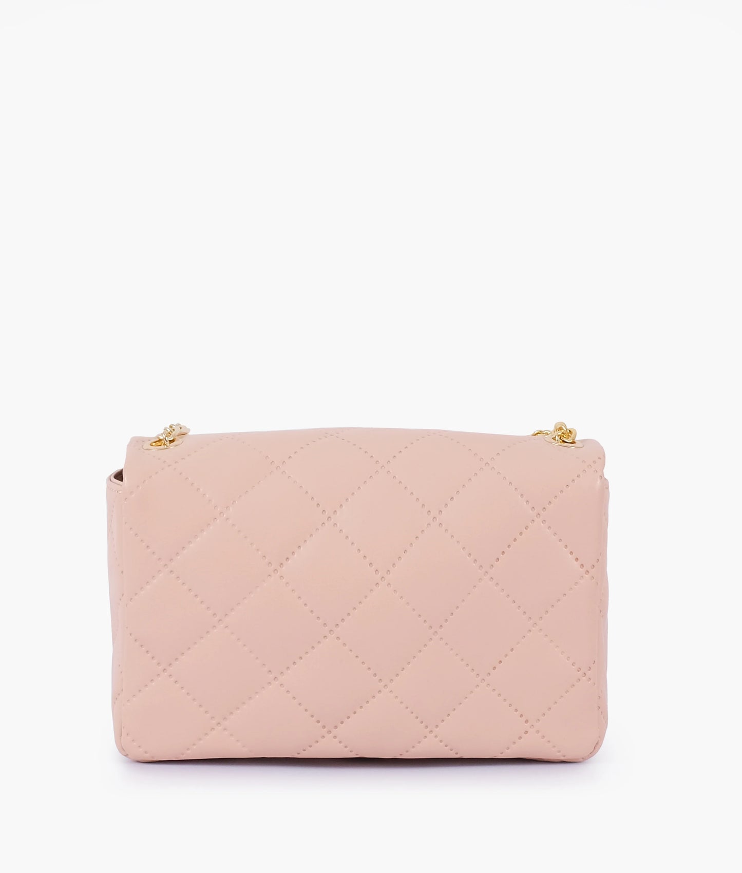 British Treasure Elegant Baby Pink Quilted Mini Bag – Chain Strap Small Purse