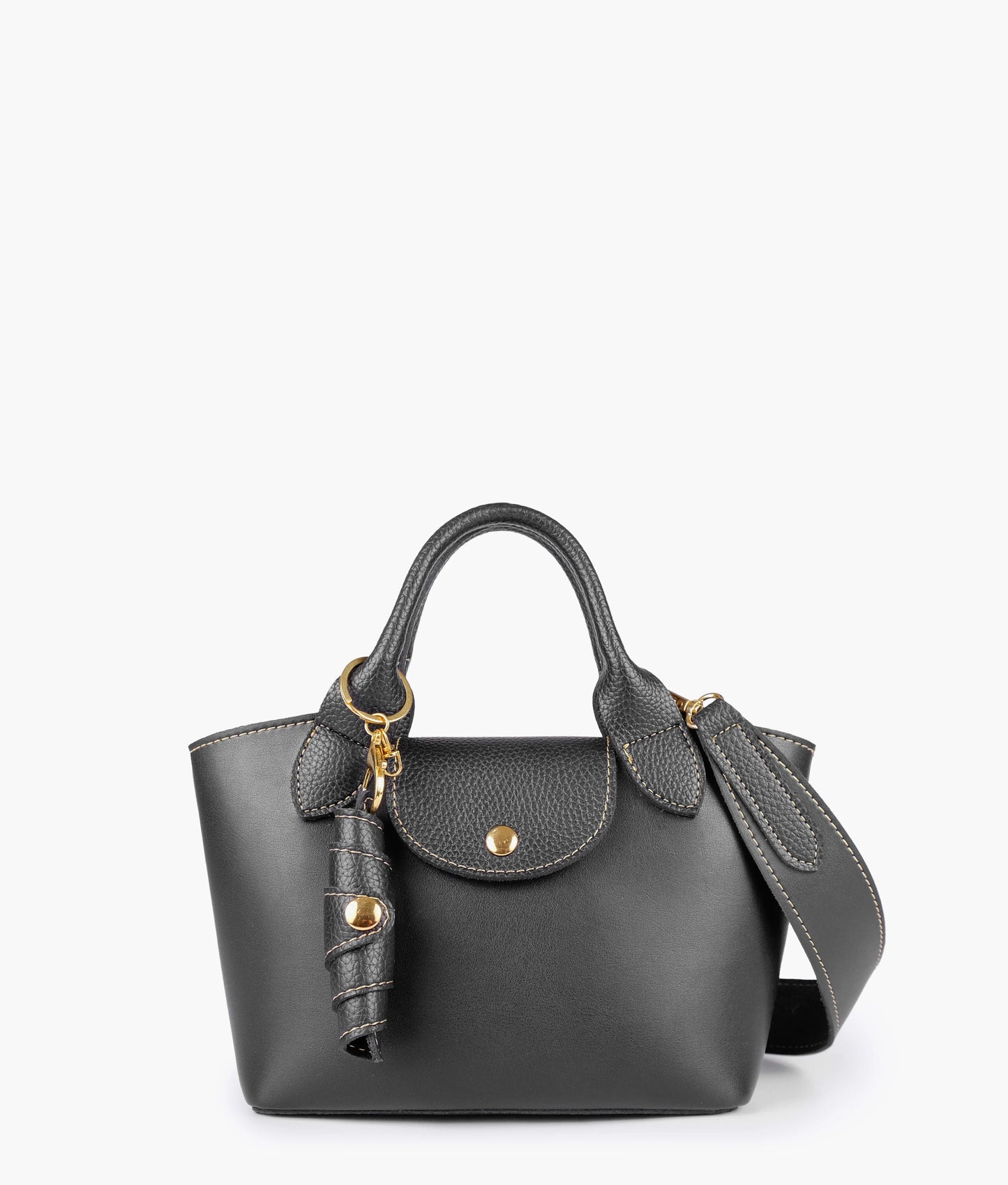 British Treasures Black mini top-handle tote bag-001