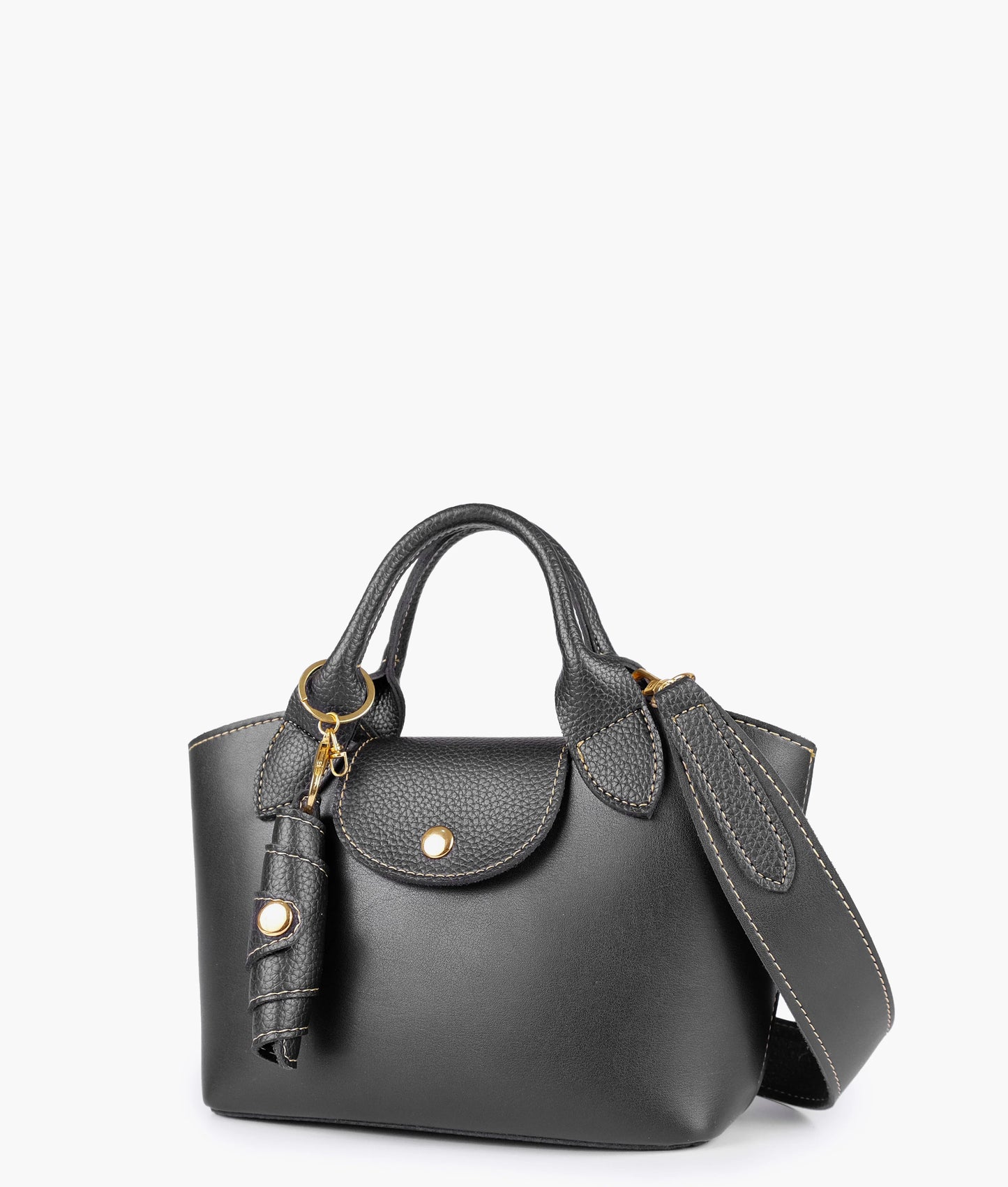 British Treasures Black mini top-handle tote bag-001