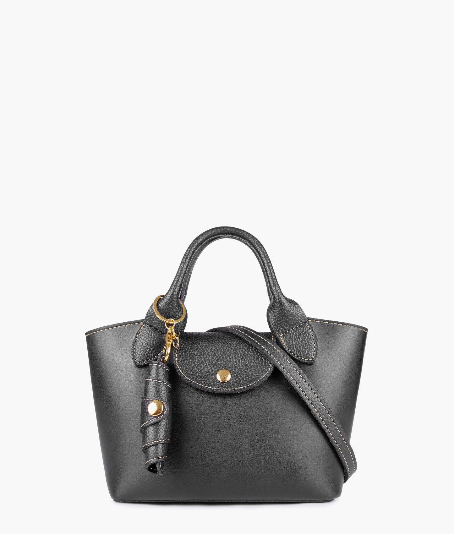 British Treasures Black mini top-handle tote bag-001